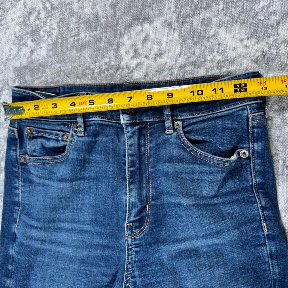 American Eagle Hi-Rise Flare Jeans Medium Wash Size 2 Regular Stretch Denim - Picture 4 of 11